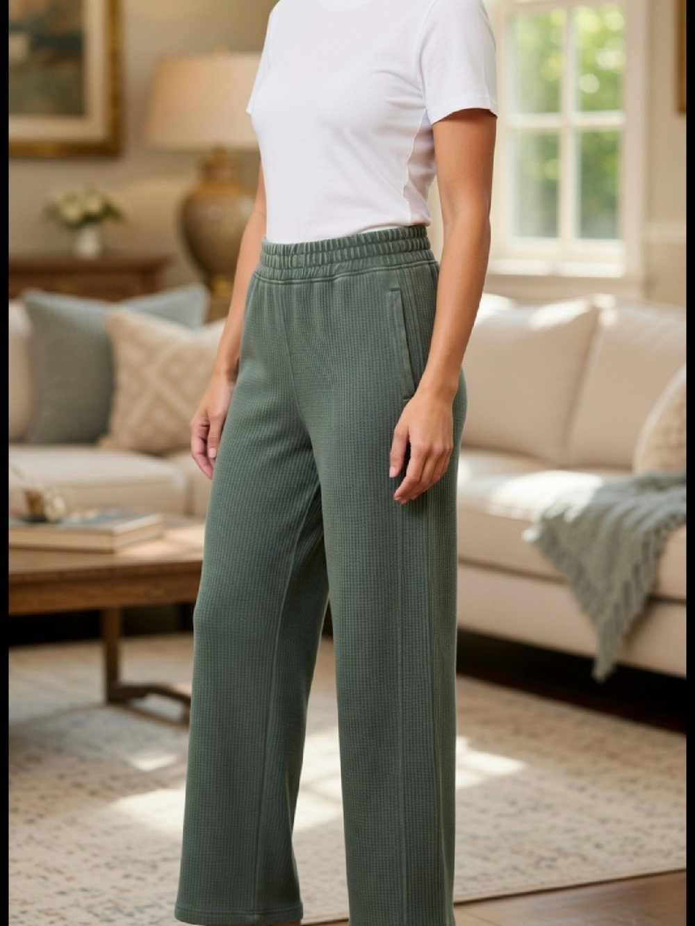 RAE MODE MINERAL WASHED WIDE LEG LOUNGE PANTS